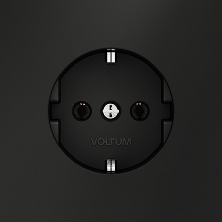 Розетка с заземлением без рамки Voltum S70 VLS040108