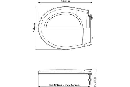 Крышка-сиденье для унитаза Nova Альфа 2025, белый