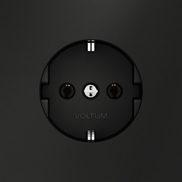 Розетка с заземлением без рамки Voltum S70 VLS040108