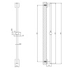 Душевая штанга Gessi Rilievo 59244#299 черный