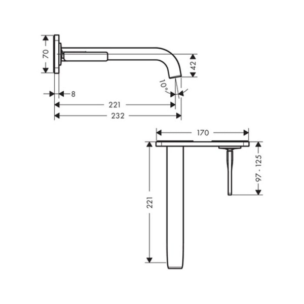 Смеситель для раковины Axor Citterio Е 36114000