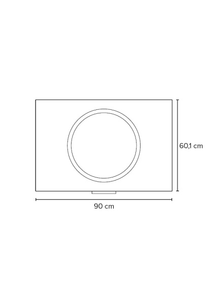 Зеркало Bagno Piu Pul 90X60 белое