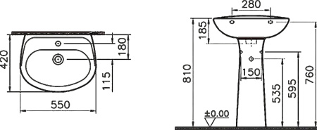 Раковина Vitra Normus 9600B003-7650