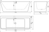 Акриловая ванна Sancos Square 170x75 FB14, белый