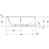 Акриловая ванна 185x95 см L Duravit Luv 700431000000000