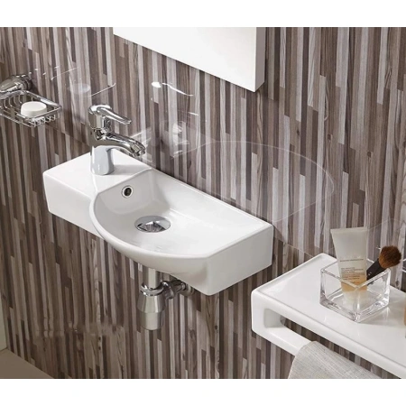 Раковина CeramaLux 7947BR 45x24 см R, рукомойник, белый