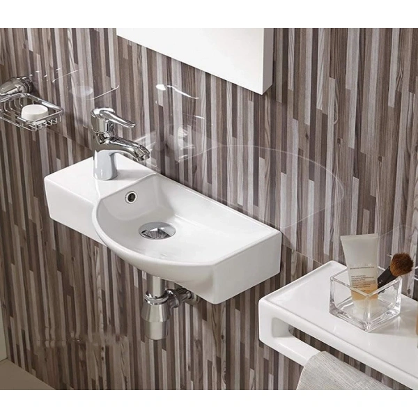 Раковина CeramaLux 7947BR 45x24 см R, рукомойник, белый