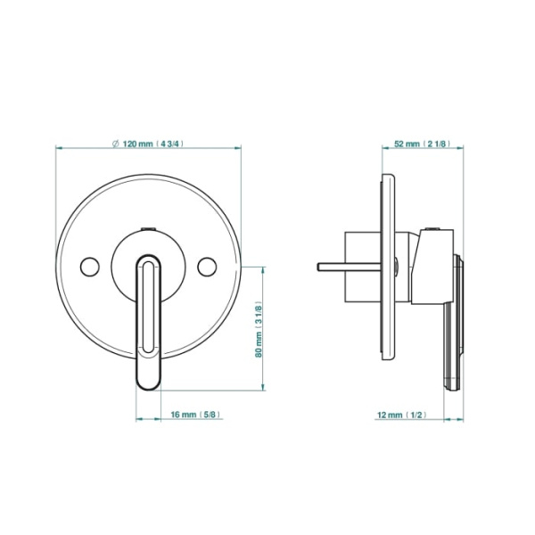 Смеситель для душа THG Corvair a manettes fior di bosco U8L.F01.6540B золото