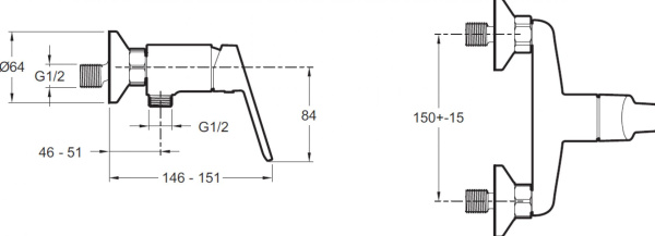 Смеситель для душа Jacob Delafon Aime E29870-BL черный