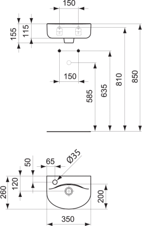 Раковина Ideal Standard Connect E791401