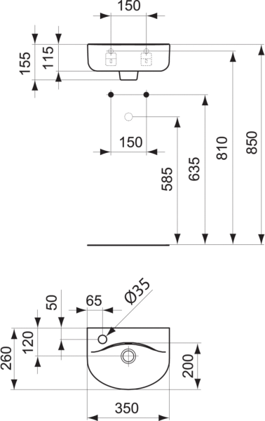 Раковина Ideal Standard Connect E791401