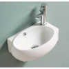 Раковина CeramaLux 9100L 43x29 см L, подвесная, белый
