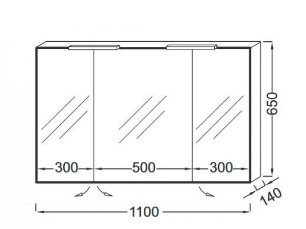 Зеркало-шкаф Jacob Delafon EB1367-G1C белый блестящий лак