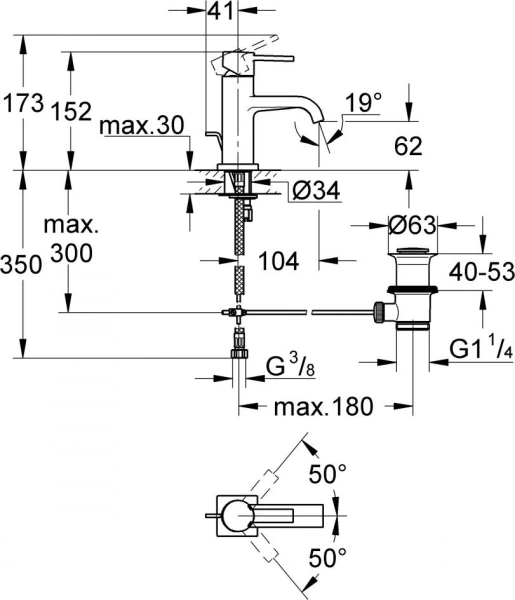 Смеситель Grohe Allure 32757000 для раковины