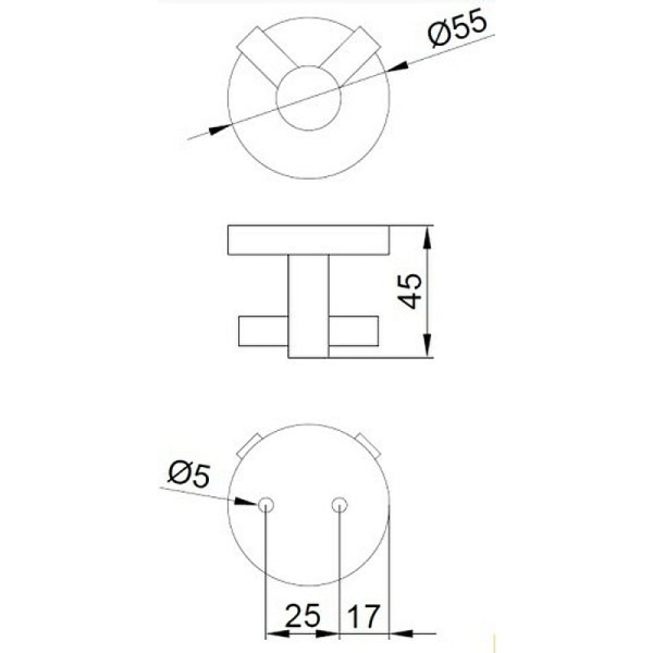 Двойной крючок Nofer Niza 16852.N черный