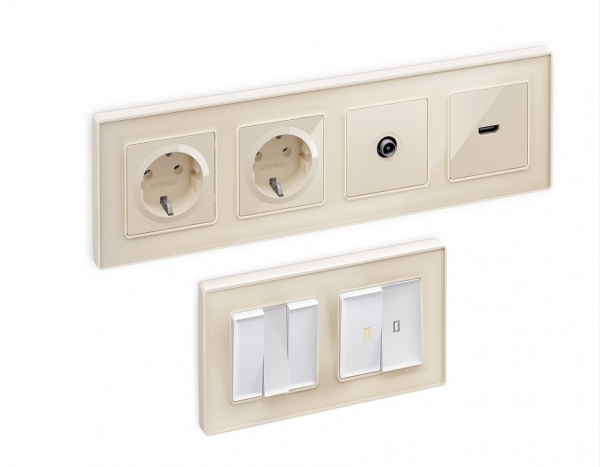 Рамка на 3 поста Ambrella Volt Arctic AF580303