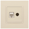 ТВ-розетка и розетка Ethernet RJ-45 без рамки Эра Эра Elegance 14-3110-02