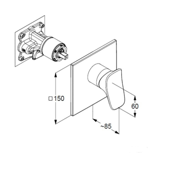Смеситель для душа Kludi Ambienta 537550575