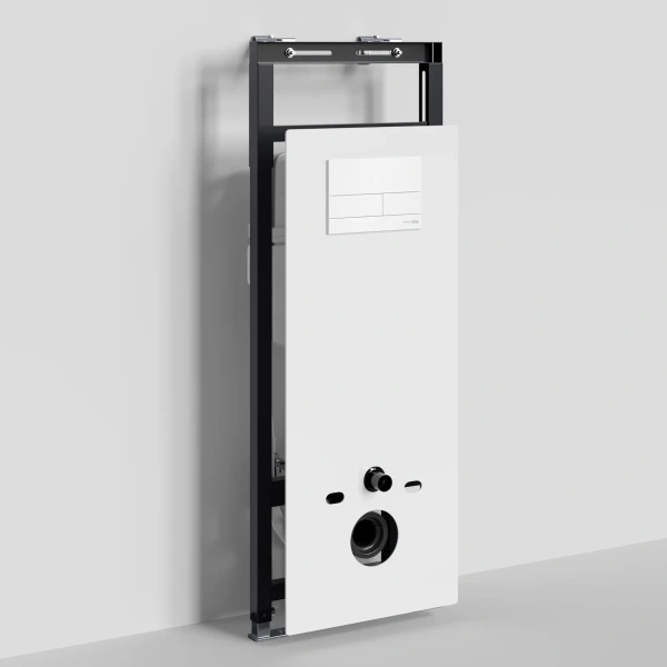 Инсталляция для унитаза WasserKRAFT Salm 27 27TLT.010.ME.WH.WM04 с кнопкой смыва, белый матовый