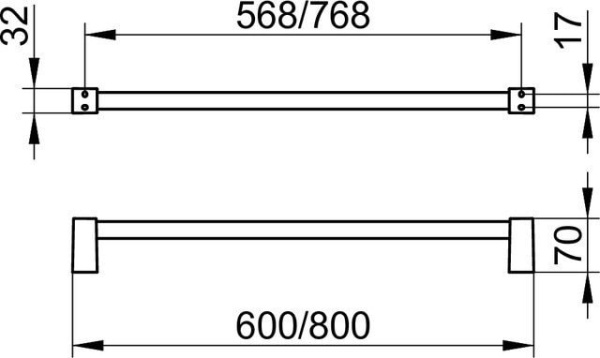 Полотенцедержатель Keuco Smart.2 14701010600