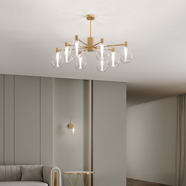 Люстра на штанге Eurosvet Magma 60175/8 латунь