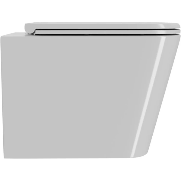 Унитаз подвесной Point Ника PN41081 безободковый, с сиденьем микролифт, белый