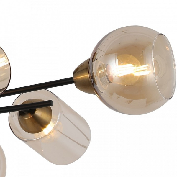 Люстра на штанге ILLUMICO IL8243-6COU-79 BK GD