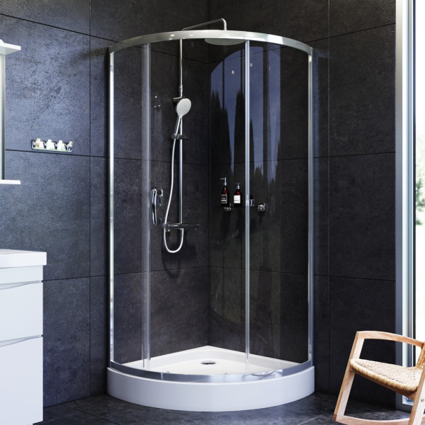 Душевое ограждение AM.PM Like Solo Slide 120 W83G-315-090CG 90x90 стекло тонированное хром без поддона