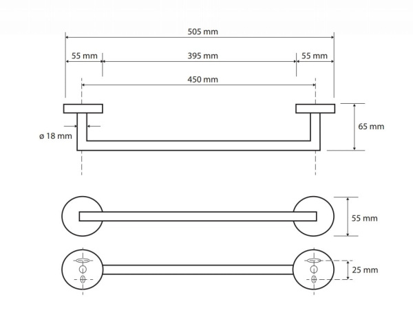 Полотенцедержатель Bemeta Sablo 160204020