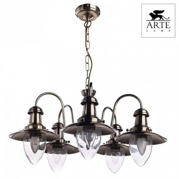 Подвесная люстра Arte Lamp Fisherman A5518LM-5AB