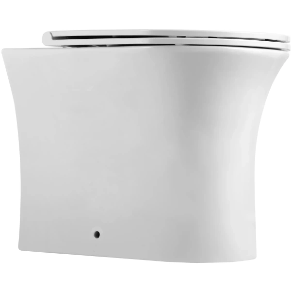 Приставной безободковый унитаз с сиденьем микролифт Agger AT01200