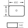 Раковина 46x32 см Grossman GR-4041BW