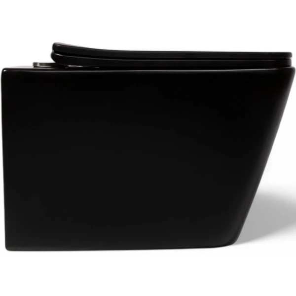 Унитаз подвесной Charus Alva EWC700-114В безободковый, с сиденьем микролифт, черный матовый