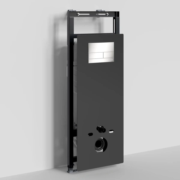 Инсталляция для унитаза WasserKRAFT Salm 27 27TLT.010.ME.BL.BN04 с кнопкой смыва, никель