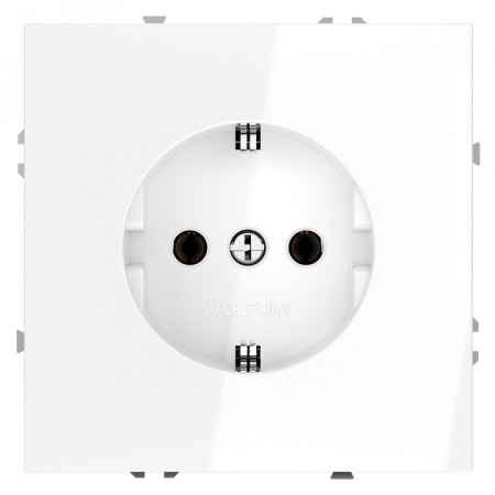 Розетка с заземлением без рамки Voltum S70 VLS040101
