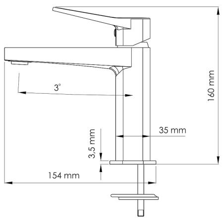 Смеситель для раковины WasserKRAFT Weil 2303 белый матовый