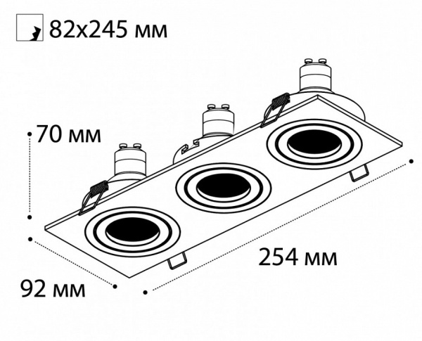 Встраиваемый светильник Italline SAG303-4 SAG303-4 white/white