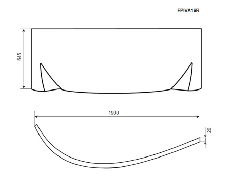 Панель фронтальная Timo FPIVA16R белый