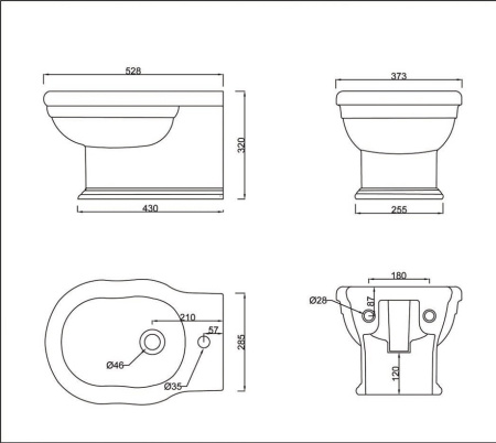 Биде подвесное BelBagno Boheme BB115BH