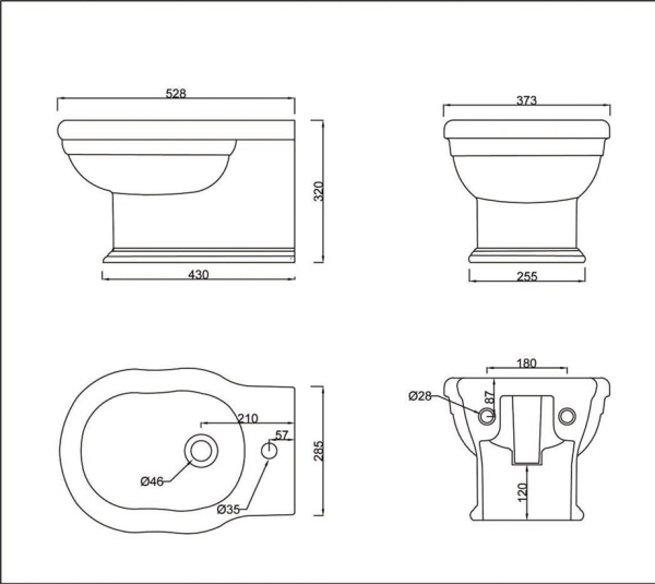 Биде подвесное BelBagno Boheme BB115BH