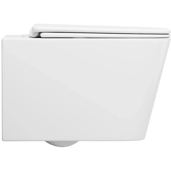 Унитаз подвесной Grossman GR-4404MSQ безободковый, торнадо, с сиденьем микролифт, белый матовый