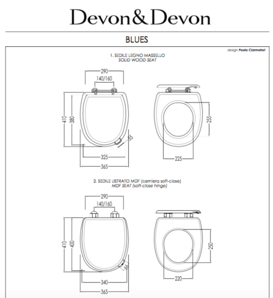 Сиденье для унитаза Devon&Devon Blues SEDILE цвет Deep Black/хром