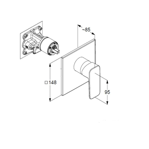Смеситель для душа Kludi Pure&Style 407550575