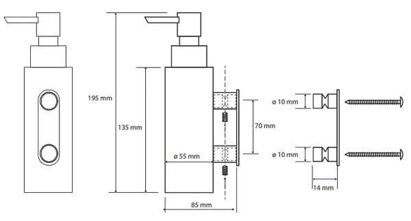 Дозатор мыла Bemeta Omega 104609172