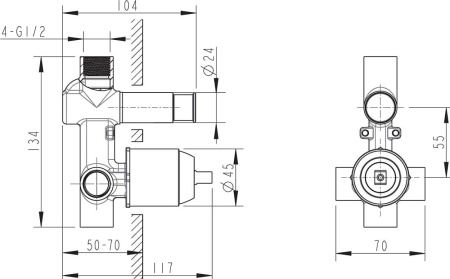 Скрытая часть Bravat D9100CP-ENG