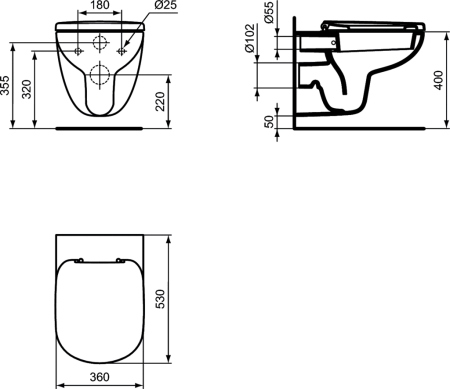 Подвесной унитаз Ideal Standard Tempo T331101