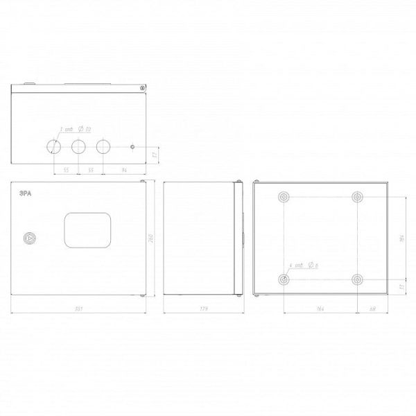 Электрический щиток накладной Эра  NO_SIMPLE_STM_SHMPg(okno)-02_IP54