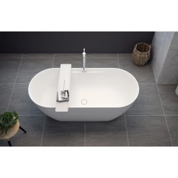 Ванна из литьевого мрамора Cezares Titan TITAN-ROUND-170-75-57 170x75 см, отдельностоящая, белый