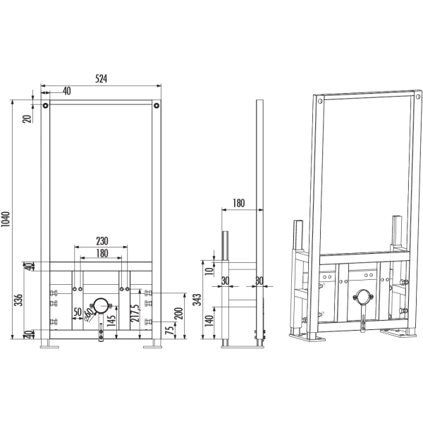 Инсталляция для биде Creavit GBM500.00