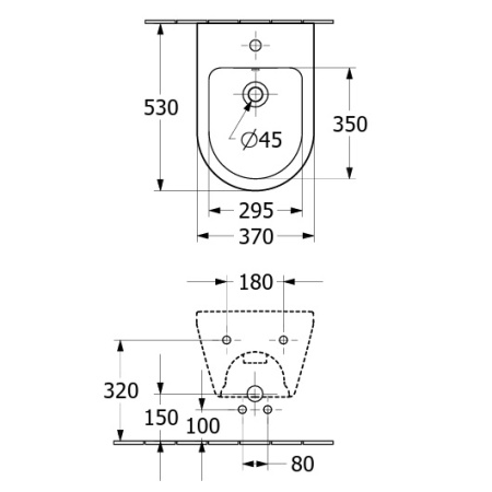 Подвесное биде Villeroy&Boch Architectura 74870001